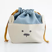 【日本Bisque】可愛動物 萬用束口收納袋(M) ‧ 熊熊