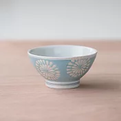 【日本Bisque】波佐見燒｜煙花風詩 陶瓷飯碗12cm ‧ 藍