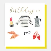 Caroline Gardner 英國進口生日賀卡 時尚少女