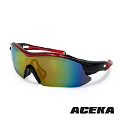 【ACEKA】幻影運動太陽眼鏡 (TRENDY 休閒運動系列)  黑紅