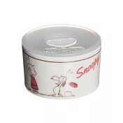 【日本Yamaka】Snoopy史奴比 復古陶瓷附蓋微波碗230ml ‧ 查理布朗