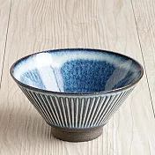 【Tojiki Tonya】美濃燒｜扇形陶瓷飯碗12cm ‧ 藍