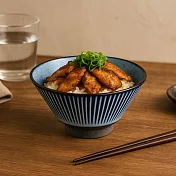 【日本Tojiki Tonya】美濃窯燒 職人瓷釉 和式飯碗12cm ‧ 藍