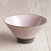 【Tojiki Tonya】美濃燒|扇形陶瓷飯碗12cm ‧ 粉