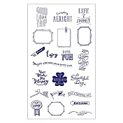 【日本Mark’s】紙用轉印貼紙 ‧ 藍色墨水