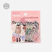 【BGM】散裝裝飾貼紙包45入 ‧ 人物線畫-可愛系