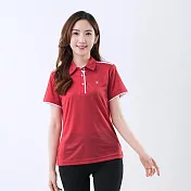 【遊遍天下】女款抗UV防曬吸濕排汗速乾機能POLO衫(GS1033) 5XL 桔紅