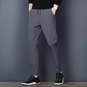 【KISSDIAMOND】九分冰絲涼感速乾褲(KDP-2307) XL 灰色