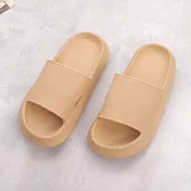 333家居鞋館 厚實舒適 知性休閒厚底拖鞋 奶茶36/37