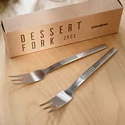 【日本Amabro】不鏽鋼霧面 甜點蛋糕叉2入組 ‧ Silver