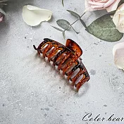 【卡樂熊】簡約亮面爪子造型髮夾/抓夾(五色)- 琥珀色