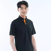 【遊遍天下】男款抗UV防曬吸濕排汗速乾機能POLO衫(GS1041) XL 黑色