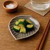 【日本cobono】Pianta職人窯燒 櫻花葉餐盤11cm ‧ 灰