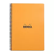 【Rhodia｜Classic】圈裝筆記本 A4+ 22.5x29.7cm 5x5方格帶框 80g 80張 橘色