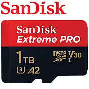 【代理商公司貨】SanDisk 1TB 200MB/s Extreme Pro U3 microSDXC UHS-I V30 A2 記憶卡