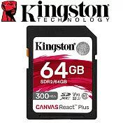 kingston 金士頓 64gb sdxc uhs-ii u3 v90 記憶卡 sdr2/64gb