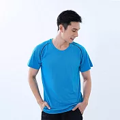 【遊遍天下】MIT中性款吸濕排汗抗UV機能圓領衫(GS2008) S 藍色