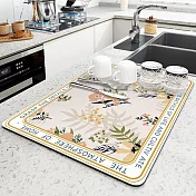 【EZlife】廚房檯面硅藻土吸水墊(30x40cm) A款