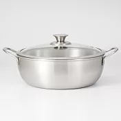 【MUJI 無印良品】不鏽鋼兩手調理鍋(附鍋蓋)/28cm