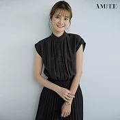 【AMIEE】甜美荷葉層次造型雪紡洋裝(KDDY-0850) L 黑色