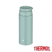 【THERMOS膳魔師】不鏽鋼可提式上蓋真空保溫杯GOGO杯500ml (JOO-500-MG) 島嶼灰綠