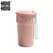 【HOLOHOLO】ICE CREAM 甜筒陶瓷咖啡保溫杯(390ml/7色) 草莓優格 (粉)