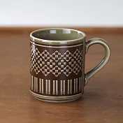 【日本Bisque】Polka Daisy 職人美濃燒 馬克杯300ml ‧ 棕