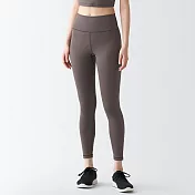 【MUJI 無印良品】女速乾聚酯纖維緊身褲 S 灰白