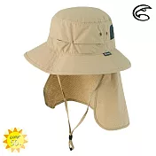 ADISI 抗UV透氣快乾撥水收納護頸兩用盤帽 AH23018 / 城市綠洲專賣 (UPF50+ 防紫外線 防曬帽 遮陽帽) M 卡其