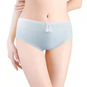 【K’s凱恩絲】浪漫迷人日系毛球蝴蝶結棉柔內褲 M 藍色