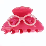 【PinkyPinky Boutique】可愛眼鏡 鯊魚夾 (粉紅色)