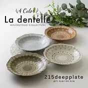 【Minoru陶器】La dentelle歐風陶瓷深盤22cm ‧ 焦糖棕