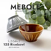 【Minoru陶器】Mebole花形陶瓷飯碗350ml ‧ 焦糖棕
