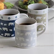 【日本Minoru】北極熊 陶瓷馬克杯320ml ‧ 灰