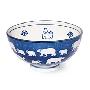 【日本Minoru】北極熊 陶瓷飯碗270ml ‧ 藍
