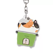 小鏡子鑰匙圈 電鍋貓貓