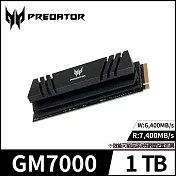 Acer Predator GM7000 1TB M.2 2280 PCIe Gen4x4 固態式硬碟