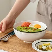 【韓國Ssueim】Retro簡約陶瓷丼飯碗16cm ‧ 草綠