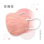 順易利-成人3D立體醫用口罩-多色可選(一盒30入) 玫瑰金