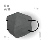 順易利-兒童3D立體醫用口罩-多色可選(一盒30入) 太空灰