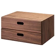 【MUJI 無印良品】胡桃木組合收納櫃/半型/抽屜/2段