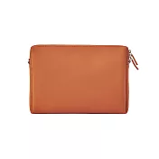 【MUJI 無印良品】自由組合收納包/長方形.薄型/橘