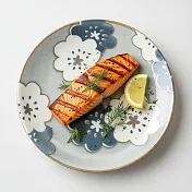 【日本Aito製作所】美濃燒｜和風花語 陶瓷淺盤14cm ‧ 杏灰色