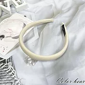 【卡樂熊】小清新厚海綿造型髮箍(六款)- 素色米白