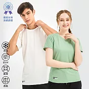 【KISSDIAMOND】臺灣認證涼感速乾上衣(KDT-8803) M 女/青草綠