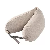 【MUJI 無印良品】微粒貼身靠枕 /米