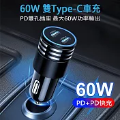 AHEAD 60W雙Type-C車充 PD+PD快充 迷你充電器 黑色