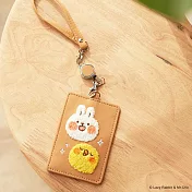 懶散兔與啾先生 皮革Q毛票卡夾