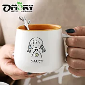 【OMORY】小倆口大肚杯350ML附匙- SAUCY