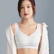 【KISSDIAMOND】浪花無痕全包覆無鋼圈內衣(KDW-605) XL 天藍